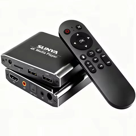 4K HD Digital Media Player TV MP4 Video Player for USB Drive/Micro SD Card Digital Signage Auto Play