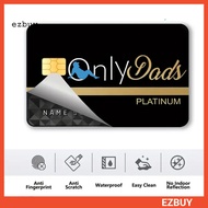 [EY] Credit Card Skin Stickers Stylish Chip Card Decorations Waterproof Credit Card Sticker Set for 