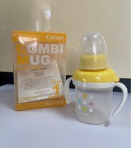 Combi Baby Mug （Step 1) 嬰兒訓練學習杯第一階段奶嘴杯 （黃色）