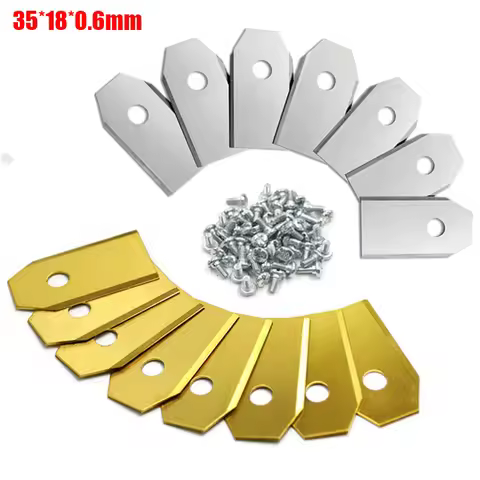35*18*0.6mm Lawn Robot Blade Silver Gold Lawn Mover Replacement Blade For Gardena Husqvarna Automowe