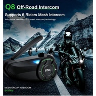 EJEAS Q8  Motorcycle Helmet Intercom Waterproof Interphone Moto Helmet Headset FOR 6 RIDERS
