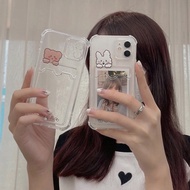 Soft Case Silikon Transparan Motif Beruang / Kelinci Untuk Oppo A15