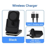 ZUZG Universal 3 in 1 Wireless Charging Station Foldable Fast Charger Stand with 5000mAh Portable Ba