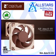 NOCTUA NF-A6x15 5V PWM, Premium Quiet Fan with USB Power Adaptor Cable, 4-Pin, 5V Version (60mm) (Wa