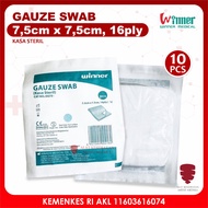 Gauze Swab 7.5x7.5 10S 16 Ply Winner Folding Gauze Sterile Bandage Plain Wound Cleaning Cloth Suppli