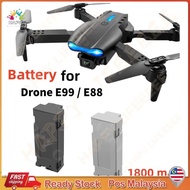 【🇲🇾24h】Drone Battery 3.7V 1800mAh Rechargeable Lithium Battery for E88/E88 Pro/E99/P12/P7 Drone Repl