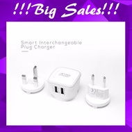 KLEE 2 USB CHARGER KC200 2 PIN 3 PIN PLUG CHARGER