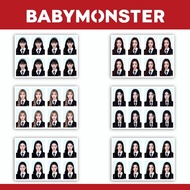 BABYMONSTER Latest Uniform One Inch Id Photo AHYEON ASA RUKA RAMI RORA Rice Merchandise