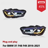 Sewiyolin Car LED Headlight Light Assemblies For BMW X1 F48 F49 2016-2021 Auto Fog DRL Brake Turn Si