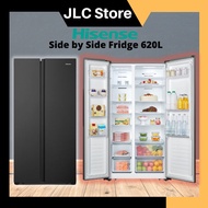 【Hisense】Side By Sides Refrigerator Hisense Fridge - RS666N4ABN (refrigerator/fridge/peti ais/peti sejuk/冰箱)