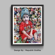 CUSTOM PHOTO MOSAIC + FRAME - A4 SIZE
