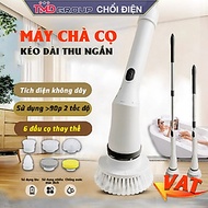 Chổi Cọ Nhà Vệ Sinh Bằng Điện, Máy Cọ Rửa Đa Năng Không Dây, Chổi Chà Nhà Tắm Bồn Cầu Toilet 8 Đầu T