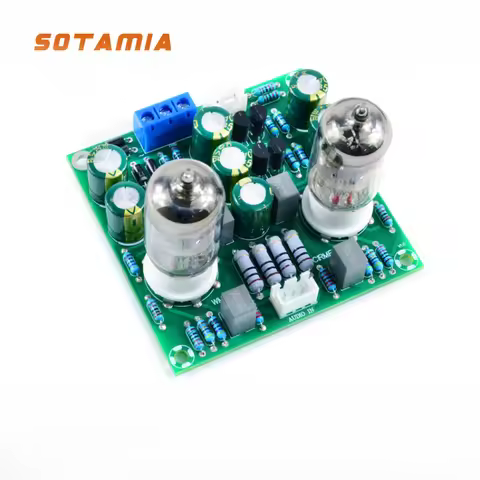 SOTAMIA 6J1 Tube Preamp Amplifier Board HiFi Tube Preamplifier Bile Buffer Auido Amp DIY Speaker Sou