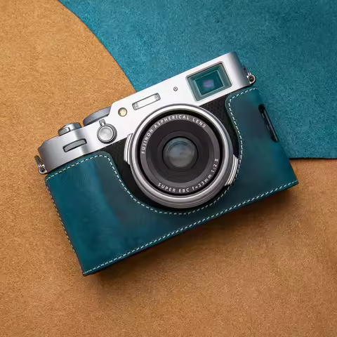 Handmade Retro X100VI Camera Bag X100VI Half Bag Genuine Leather Camera Bag Box for Fujifilm Fuji X1
