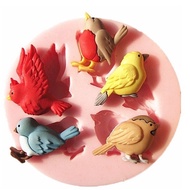 A13 Small Bird Silicone Print Flower Jelly Fondue Three-Dimensional Mold