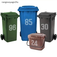 [E2FU] Wheelie Bin Stickers Stripes Number Self Adhesive Waterproof Stickers 0-9 Decals Outdoor/Indo