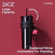 CIVAGO（26oz/780ml）Ceramic liner Stainless Steel Coffee Mug With Lid Vacuum Flask Hot＆Cold Tumbler
