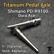 Titanium Shimano Pedal Axle | R9100 R8000 M9120 M8100 M9000 M8000 XT XTR Ultegra Dura Ace 9000 6800