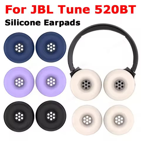 1 Pair Silicone Ear Cushions For JBL Tune 520BT Shockproof Headset Ear Pads Cover Replacement Waterp