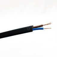 IZ Pure Copper 2.5mm x 2 Core Pin PVC Insulated PVC Sheathed Twin Flat Cable Temporary Cable Black [