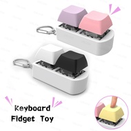 Mini 2 Key 1 Key Keyboard Caps Toy,Press Stress Relief Fidget Key Caps,Fidget Keychain,Keyboard Keyc