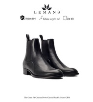 [SẴN HÀNG] Giày da bò nguyên tấm nhập khẩu Chelsea Boots LeMans CB04 mũi nhọn tăng cao 5cm bảo hành 