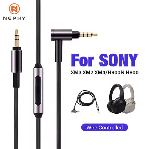 90 Degree HIFI Audio Mic Connecter 3.5mm Jack Aux Cable For Sony WH 1000 XM2 XM3 XM4 XM5 H900N 800 M