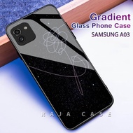Softcase Glass Kaca SAMSUNG A03 - Casing Hp SAMSUNG A03  - J24 - Pelindung hp SAMSUNG A03 - Case Han