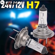 SK H7 Headlight Bulbs 24V/12V 100W 70W 55W Halogen Auto Bulbs, High Brightness 3200K Warm Light for 