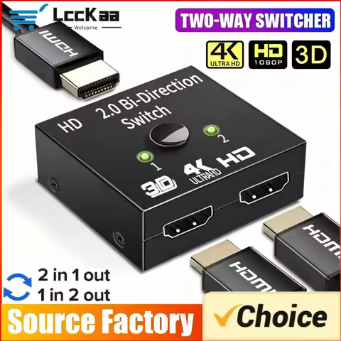 4K HDMI-compatible Switch Bi-Direction 2.0 Splitter 1x2/2x1 Adapter 2 in 1 Out Converter for PS4 Pro