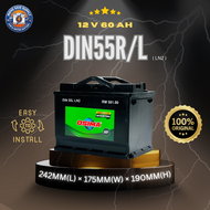 OSIMA DIN55 / DIN55L / DIN55R MF Car Battery | Bateri Kereta | Proton X50 Satria Persona Forte XC90
