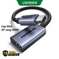 Mini DP to HDMI Cable 0.2m @ 30Hz, Nylon Braided Adapter Cable for Laptop PC Monitor HDTV Projector