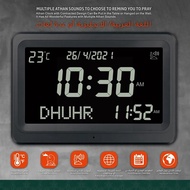 Wall Azan Clock Prayer Clock Complete Azan Islamic Azan Alarm Clock Multi-languages LCD Screen Grego