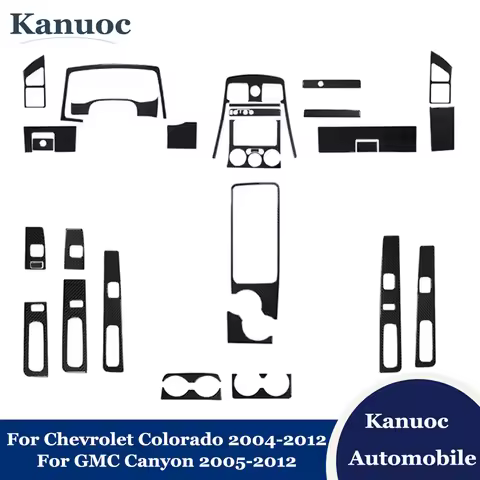 Car Carbon Fiber Stickers For Chevrolet Colorado 2004-2012 GMC Canyon 2005-2012 Car Interior Parts