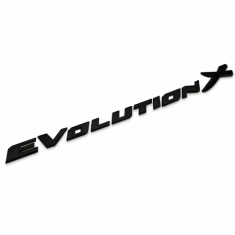 3D Chrome Car Styling Accessories Letter EVOLUTION X Badge Emblem Stickers For MITSUBISHI Lancer Evo