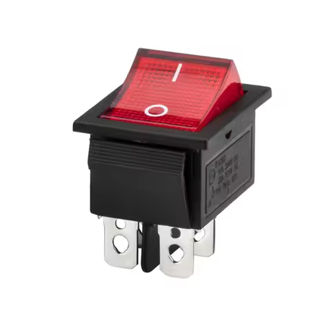 2pcs 31x25mm red Illuminated Rocker Switch Boat Shaped with Light Switch 2 Poles ON OFF 4pin KCD2-20