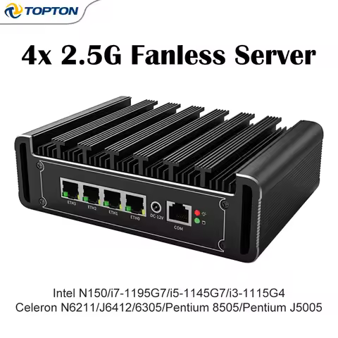 4x intel i226-V2.5G LAN Fanless Firewall Mini PC Intel 8505 7305 N5105 i3 i5 i7 pfSense Proxmox Home
