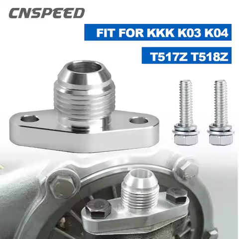 Turbo Oil Return AN10 Drain Flange Adapter Kit For Mitsubishi TD04-TD06 Series Turbo/IHI RHF4 RHB4 R