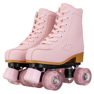 size 32 -41 Leather Double Row Roller Skates Inline Skate Shoes 4 Wheels Sneakers Women Men Adults O