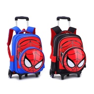 6 Roda Wheel Backpack School Bag Beg Sandang Sekolah Spiderman 43cm