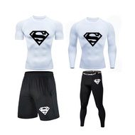 HOT Compression Men Sport Suits Quick Dry Fit Running Leggings Sports Jogging Training Gym Fitness Tracksuits Set MMA Rashguard