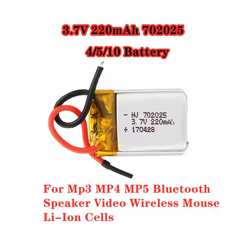 4-10pcs 3.7V 220mAh 702025 Rechargeable Li-Polymer Battery For Mp3 MP4 MP5 Bluetooth Speaker Video W