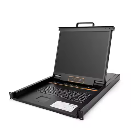 Kinan Rack 19" 16 LCD KVM Switch Port Switch VGA USB Combo LCD Console Monitor KVM 1280x1024 19 Inch
