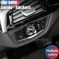 For BMW 5 Series Car Headlight Switch Knob Trim Frame G30 G38 G01 G08 6GT Protective Sticker Car Acc