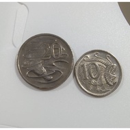 Australia coin Elizabeth II /20 cents 1975 /10cents 1981