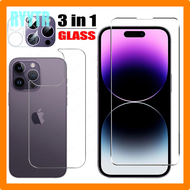 RYYTR Front Back Tempered Glass For iphone 14 13 12 11 Pro Max Mini Plus Screen Protector 3D Camera Lens For iphone 14 Pro Max Glass HBVBN