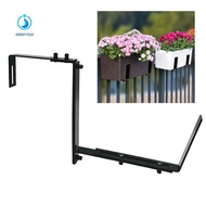 AMAR Flower Pot Holder Adjustable Flower Pot Bracket Adjustable Deck Railing Planter Box Bracket Strong Rustproof Holder for Flower Boxes Universal Window Box Mount