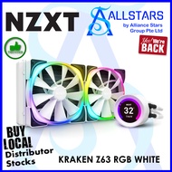(ALLSTARS : We are Back PROMO) NZXT Kraken Z63 RGB (White) 280mm Liquid Cooler with LCD Display / support LGA1700 / AIO Cooler (RL-KRZ63-RW) (Warranty 6years with TechDynamic)