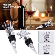 Txshangmao Plastic Wine Bottle Stoppers Snowflake Crown Christmas Wine Caps Reusable Wine Saver Bottle Sealer Airtight Plug Xmas Wine Cork