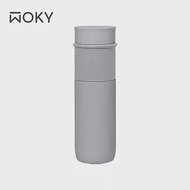 【WOKY 沃廚】JIN真瓷系列-極簡輕量陶瓷保溫瓶580ML 灰色